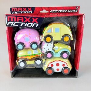 Maxx Action Food Truck Series 5 Piece Mini Vehicle Playset NEW